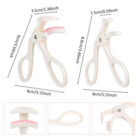 Guduling 2 Pcs Mini Lash Curler,Small Eyelash Curler,Wide Angle & Partial White Eyelashes Curlers Set with Silicone Pads, Perfect for Effortless Curling, No Pinching, Ideal for Women & Girls