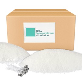 pliadvbu pliadvbu 10 lb Wax Sand DIY Pearl Candle Kit, 100 Candles Wicks, Natural Pearl Wax, Reusable, Unscented Powder Candles for Candle Making, Weddings and Parties