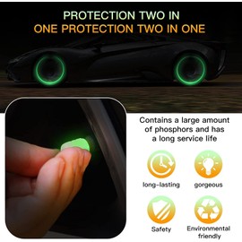 Tire Valve Stem Caps, 8Pcs Car Glow Tire Air Caps Cover, Universal Tire Valve Stem Covers 8PCS