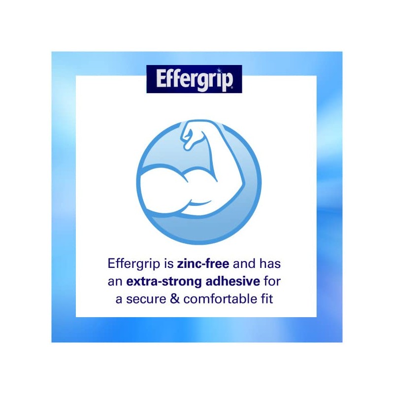 Effergrip Denture Adhesive Cream, Extra Strong Holding Power, 2.5 oz.