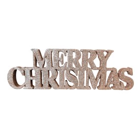 Hilltop Supplies Assorted Christmas Rose Gold Indoor Decoration Bundle, Merry Christmas Sign, Jingle Bells, Hanging Tree Decorations, Multi Pack