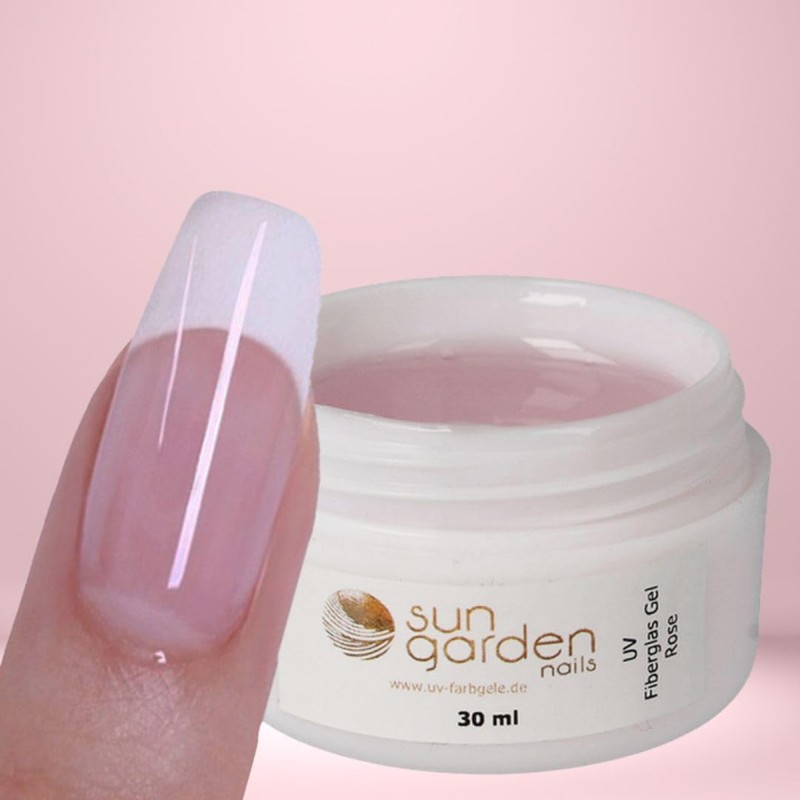 Sun Garden Nails UV Fiberglas Gel Rosa-Klar Aufbaugel 30 ml