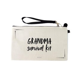 Gifts or Presents for Grandmas, Grandma Survival Kit, Novelty Bag for Cosmetic Makup Bags, Pencil Case, Travel Organiser Zipper Pouch - cb1736