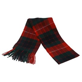 FRASER RED MODERN TARTAN LAMBSWOOL SCARF