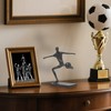 DreamsEden Cast Iron Soccer Player Statue, Abstract Men Playing Soccer