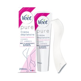 Veet Pure Hair Removal Cream for Body and Legs - For Normal Skin - No Amonia Odour 200ml