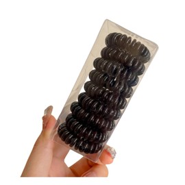 9-Pack Women's Hair Ties - Waterproof Hair Ties for Women Spiral Hair Ties for Thick Hair Elastic Hair Ties for Thin Hair Elastic and Spiral Hair Ties(Black)