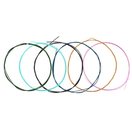 Classical Guitar Strings, Set of 6, Colorful Normal Tension Nylon Alloy Strings for Classical Guitar