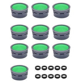 LMOGWL 10 Piece Faucet Filter with 10 Sealing gaskets, Faucet Aerator, tap Water Filter Plug, Bathroom Accessories, Faucet Replacement Parts, Suitable for Bathroom and Kitchen Faucet Filter Plugs