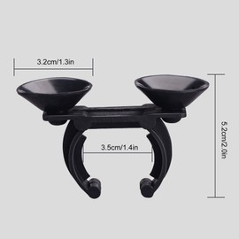 Zerodis Pack of 2 Aquarium Heating Rod Suction Cups Mounting Clip, Aquarium Heating Suction Cups Clips Holder Clamps Strong Suction Power Accurate Attachment Heating Rod Suction Cups Clips