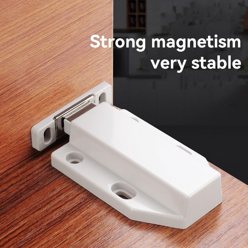 2 Pcs White Push to Open Door Catches,Spring Release Push