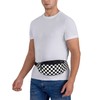 Checkerboard Fanny Pack Waist Bag Adjustable Black and White Belt
