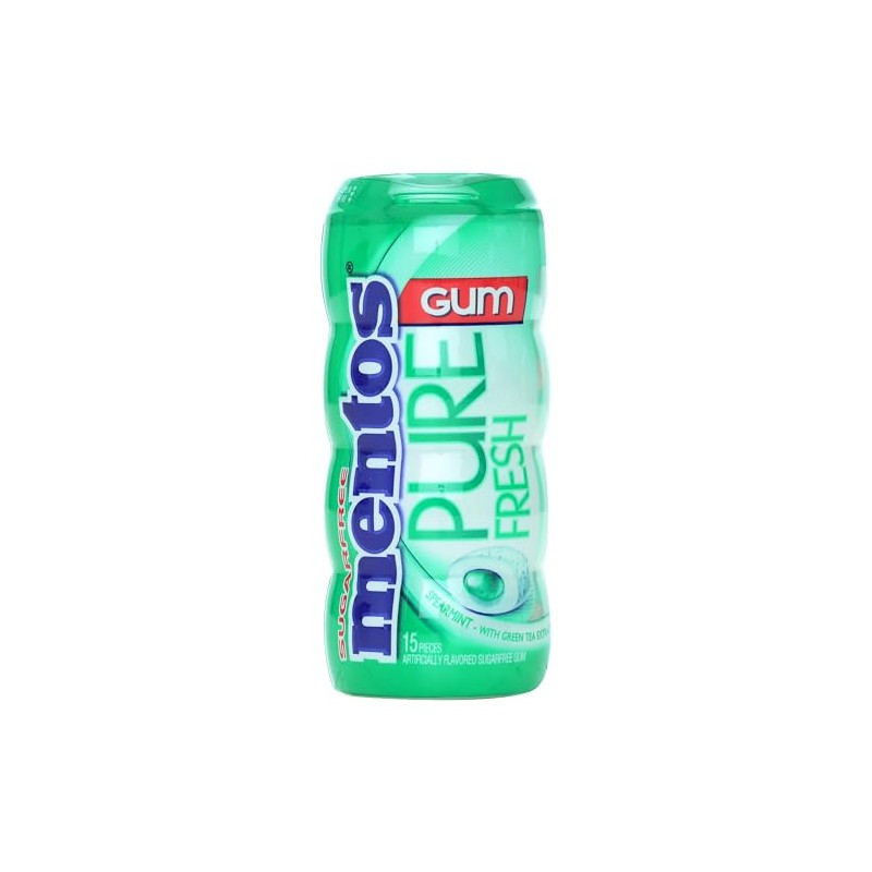 MENTOS PURE FRESH SUGAR-FREE CHEWING GUM WITH XYLITOL, SPEARMINT, NON