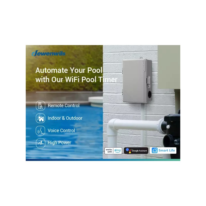 Dewenwils DEWENWIL WiFi Pool Pump Timer, Heavy Duty Wireless Controller