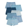 NEXT 7 x Soft Waistband Boxer Shorts, Blue Stripe, 3