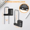 Filhome Combination Lock with Shackle Long 4 Digit Combination Lock