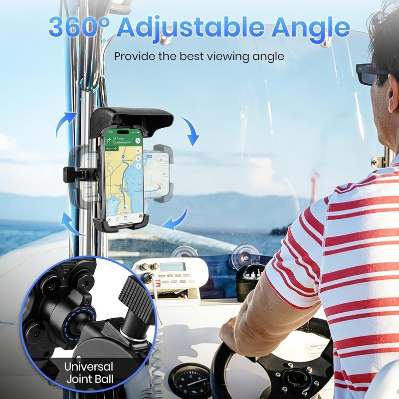 Boat Phone Holder Marine with Mount Sunshade for Bike ,Kayak,Motorcycle