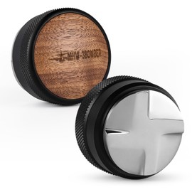 MHW-3BOMBER Coffee Distributor 58.35mm Espresso Tamper Distributor 58mm Coffee Utensils Stainless Steel Wood Lid T5270L4