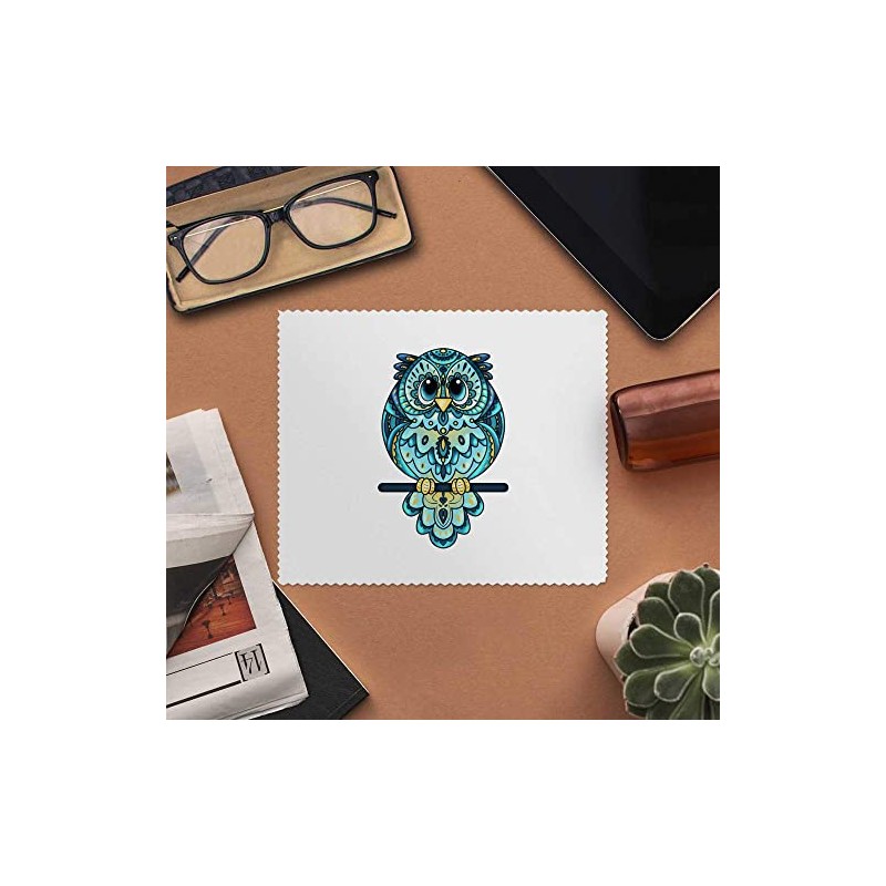 2 x 'Patterned Owl' Microfibre Lens/Glasses Cleaning Cloths (LC00006509)