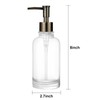 UHEY HOME Glass Liquid Soap Dispenser Bathroom, 2PCS 11oz Kitchen