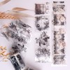 URROMA Scrapbooking Tape Set Retro Floral Pattern 4 Rolls PET