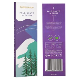 Folkulture Palo Santo and Cedar Incense Sticks - Pack of 75 Insenses for Healing - Natural and Non -Toxic Inscents-Sticks - Farmhouse Gift Set for Meditation - Slow Burning (Palo Santo and Cedar)