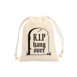 BIG EVENTS Set of 10 hangover recovery kit bags wedding favor kit bag bachelorette party - Bachelor Survival Kit Party Bag - Drawstring Favor Bags - 5 * 7 Inches