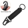 [PATIKIL] Paracord Keychain 2 Pcs Braided Lanyard Key Clip Leather