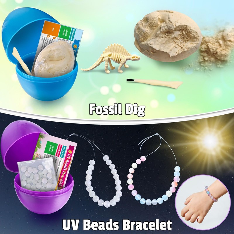 UNGLINGA 8 Experiments Eggs Easter Basket Stuffer Science Kit for