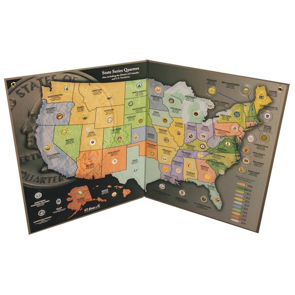 State Quarter Map (US State Quarter Series)