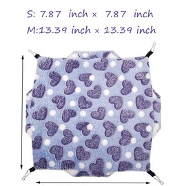 LEFTSTARER Bunkbed Sugar Glider Hammock, Ferret Beds, Small Pet Cage Accessories - Chinchilla, Hamster Bedding (Green-Heart, Medium)