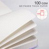 EMSHOI Graph Paper Notebook A5-320 Pages, Hardcover Leather, 100gsm Thick