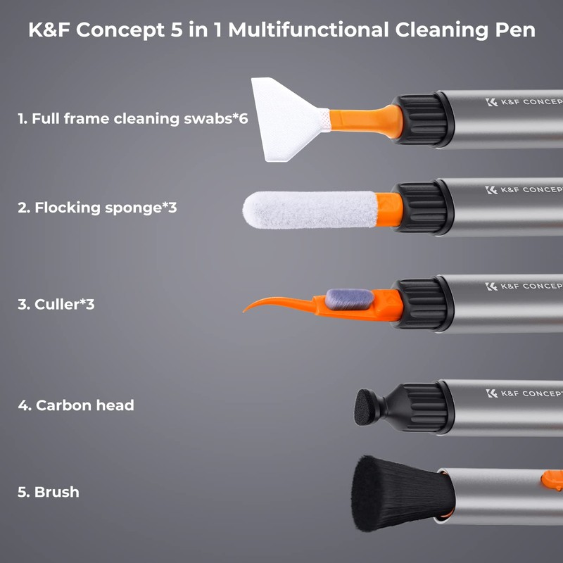 Minadax KF Cleaning Set for Camera, Sensor, Headphones, 6 Full