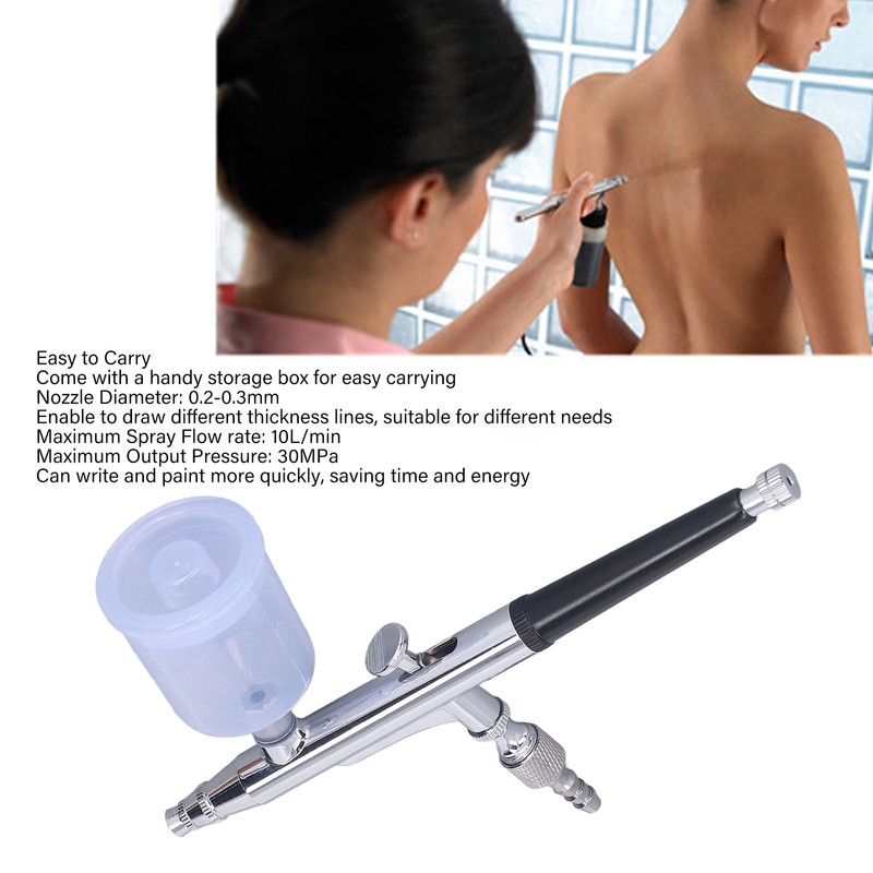 Airbrush Kit Maximum 10L 30Mpa 0.2 To 0.3mm Adjustable Nozzle