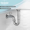 tecuro Pipe Siphon with Ventilation Valve Extra Long for Sink