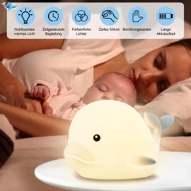 letcdfer Children's Dolphin Baby Night Light Lamp for Children's Room, Anti-Glare LED Night Light, Anti-Glare LED Night Light