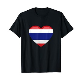 Heart as Thailand Flag T-Shirt