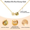 Alissl Volleyball Necklace for Women & Teens, Crown Ball Pendant