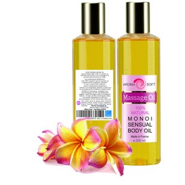 Monoi Body Massage Oil, Aromatic Spa Experience, Deep Nourishment for Skin Glow, Stress Relief, Vitality Boost, 100% Natural, 200 ml