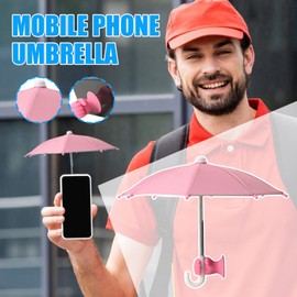 Cell Phone Umbrella Sun Shade | UV Protection Mini Shade - Small Wind-Proof Anti-Glare Phone Umbrella with Fist Suction Cup for Tablet Chair Car Bicycles Hiking Outdoor Travel