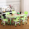 MilleLoom Kids Table and Chair Set, Height Adjustable Toddler Arts