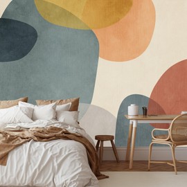 PYFFYP- Abstract Geometric Bohemian Wallpaper murals for Bedroom（Not Peel and Stick）