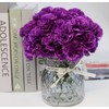 YGbridge Artificial Marigold Flowers with Stems, 100pcs Silk Purple Flowers