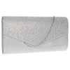 Swanky Swans Women's Montary Glitter Diamante Envelope Clutch Bag Clutch