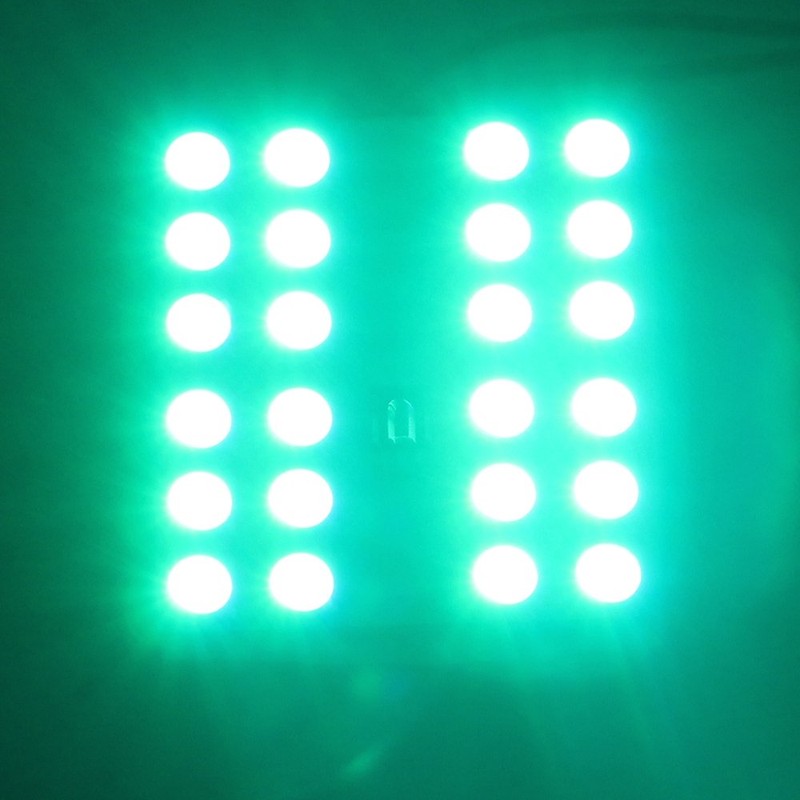 YM E-Bright 1-Set(2PCS) RGB 5050 24SMD LED Panel Dome Light