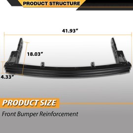 CNNELL Rear Bumper ReinForcement Compatible with Dodge Durango 2011-2022, Fit Jeep Grand Cherokee 2011-2022 4578827AL, 4578827AK, CH1106216