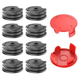 EVENLINKICS F016800351 Thread Spools for Bosch Grass Trimmer, Compatible with Bosch Grass Trimmer Spool, for Bosch Grass Trimmer Replacement Parts (8 Replacement Thread Spools, 2 Trimmer Cover)