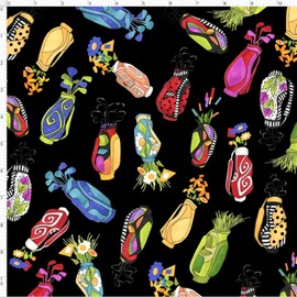 Loralie Designs Bags Full Black Fabric by The Yard for Quilting