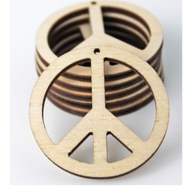 ALL SIZES BULK (12pc to 100pc) Unfinished Wood Wooden Laser Cutout Circle Peace Sign Dangle Earring Jewelry Blanks Charms Shape Crafts Made in Texas (Custom Sizes)