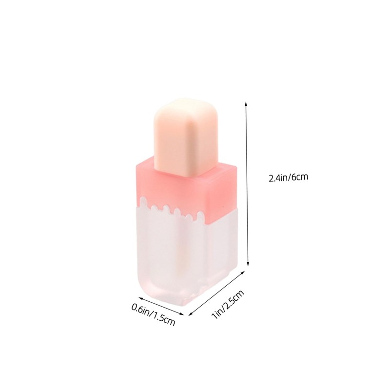ORFOFE 10pcs Round Lip Gloss Tubes Refillable Mini Empty Lip